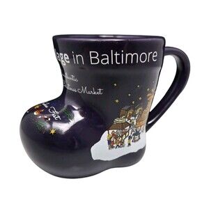 Baltimore Christmas Village Purple Boot Mug 2024 German Market Frohes Fest